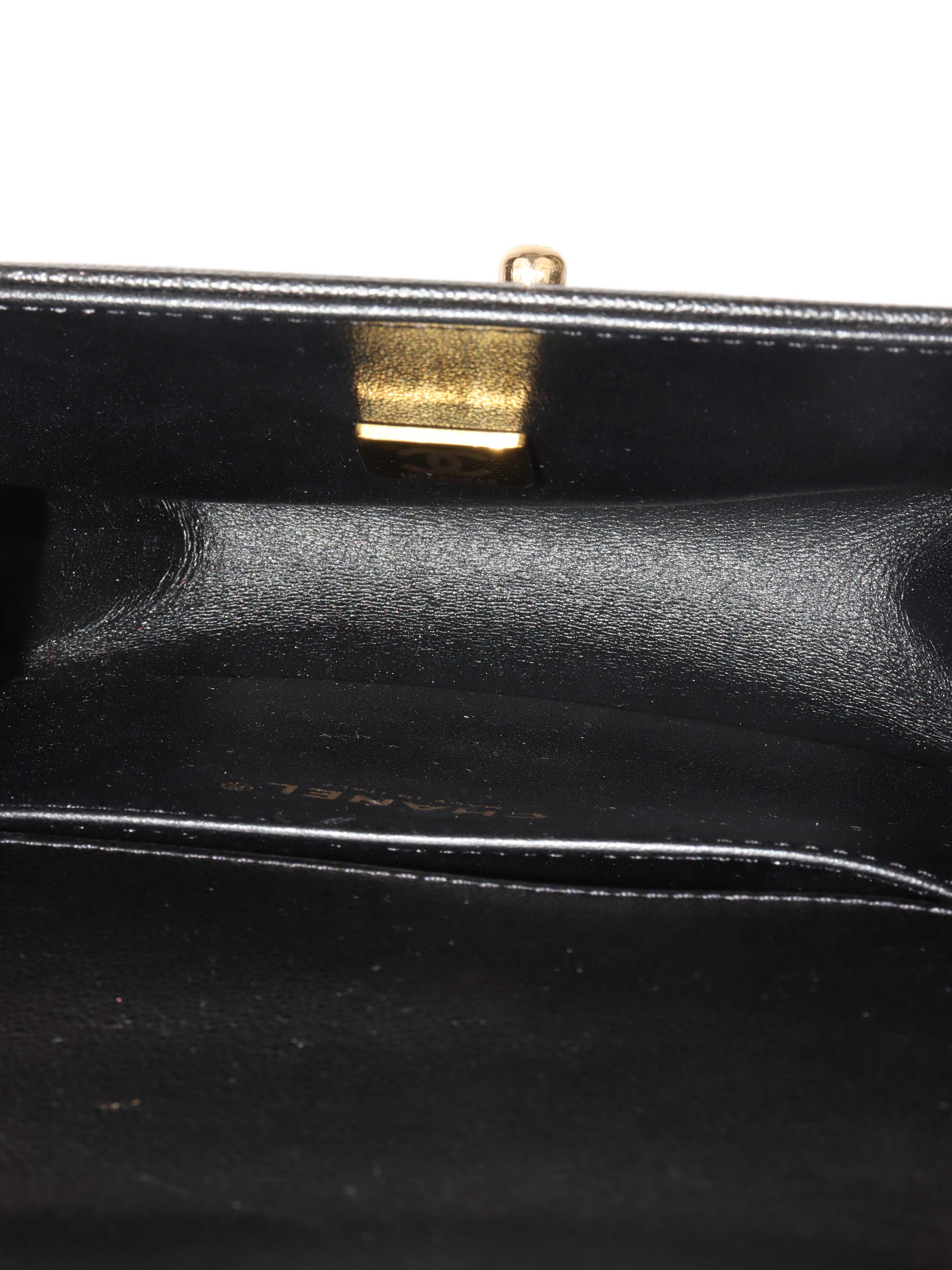 Chanel Black Mini Boy Bag in Calfskin LGHW.