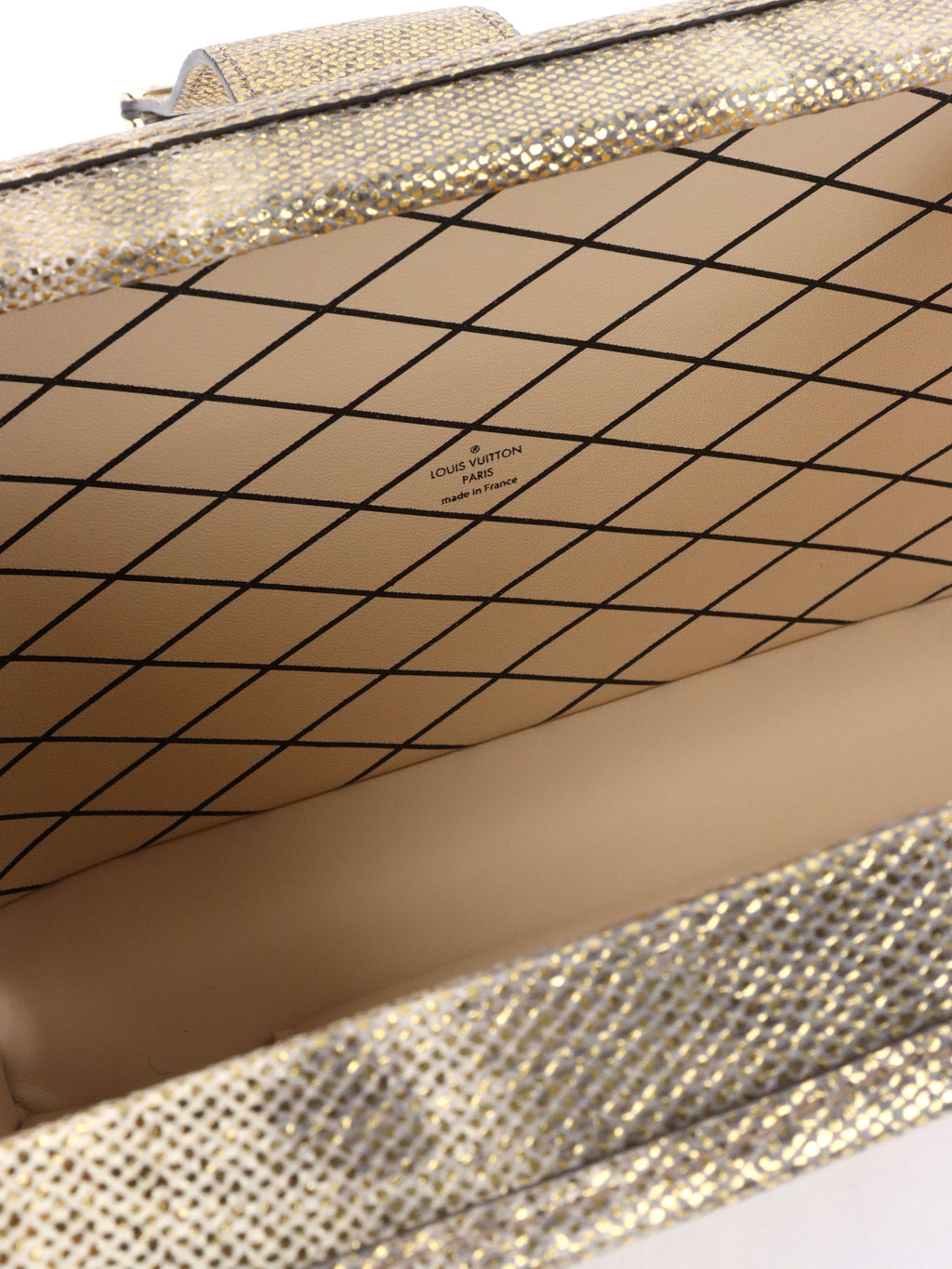 Louis Vuitton Metallic Gold Lizard Petite Malle