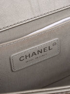 Chanel Medium Chevron Metallic Crumpled Calfskin Boy Bag.