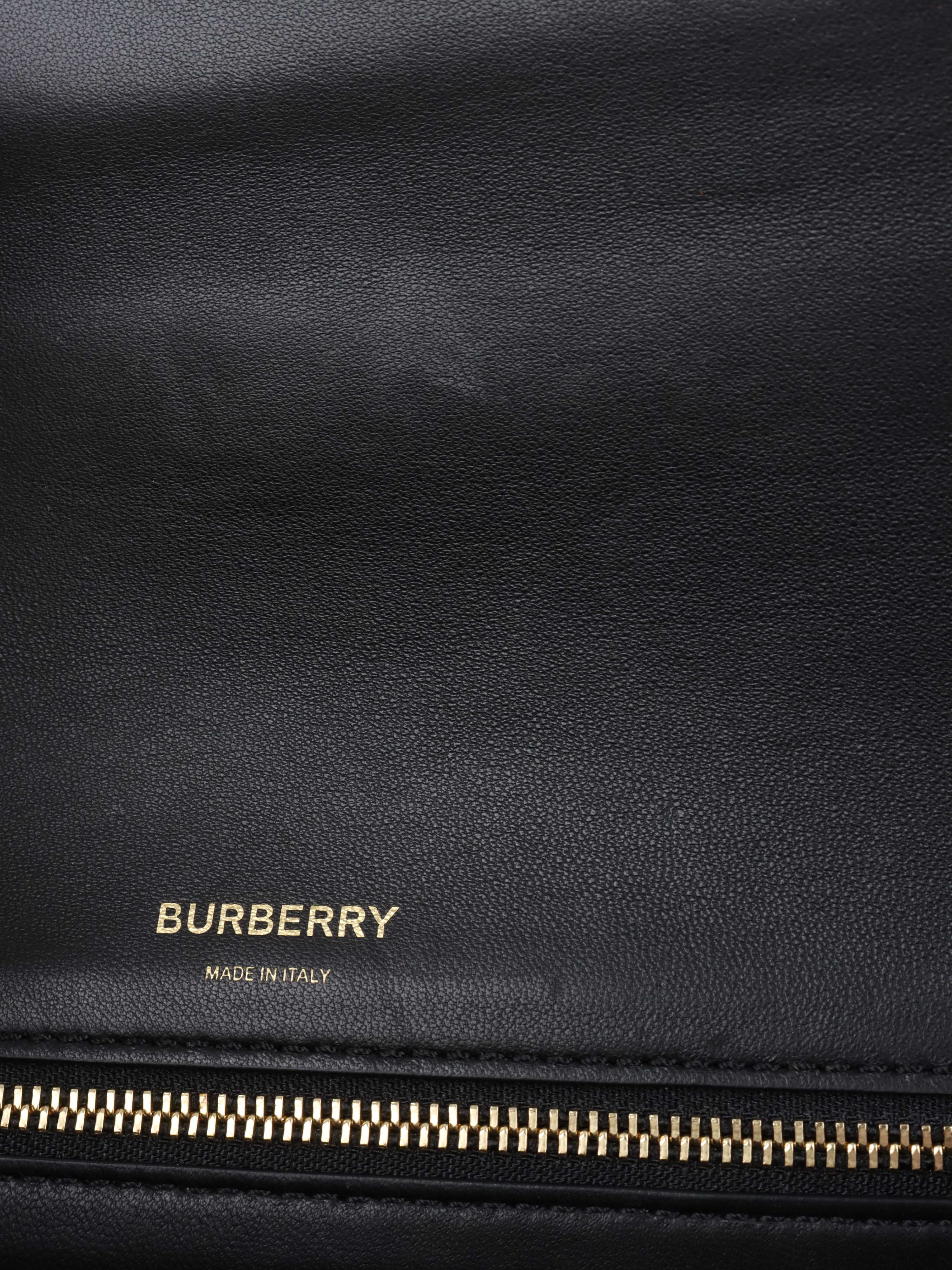 Burberry Small Black Quilted Olympia Shoulder Bag.