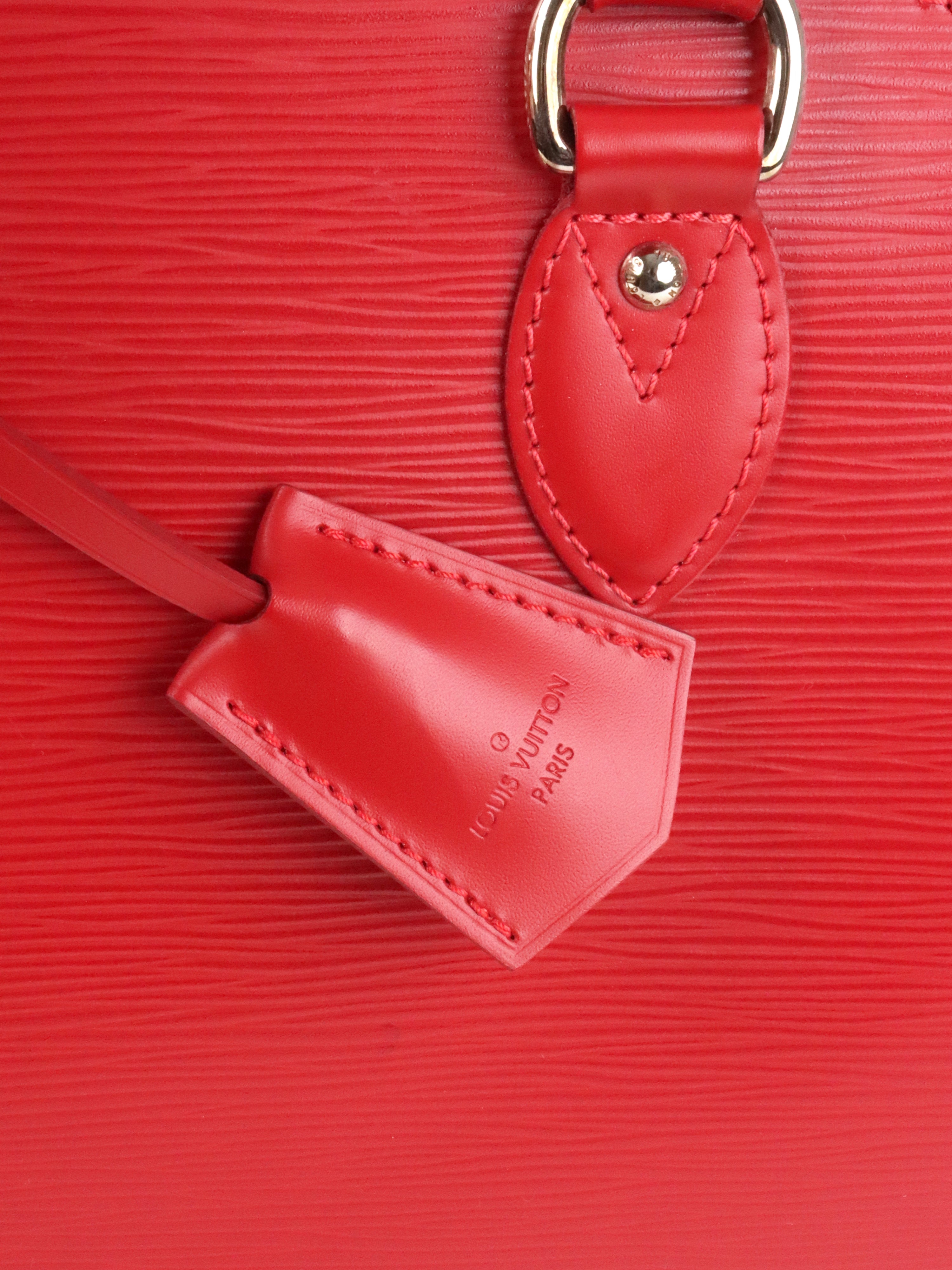 Louis Vuitton Red Epi Leather Pont Neuf PM Handbag