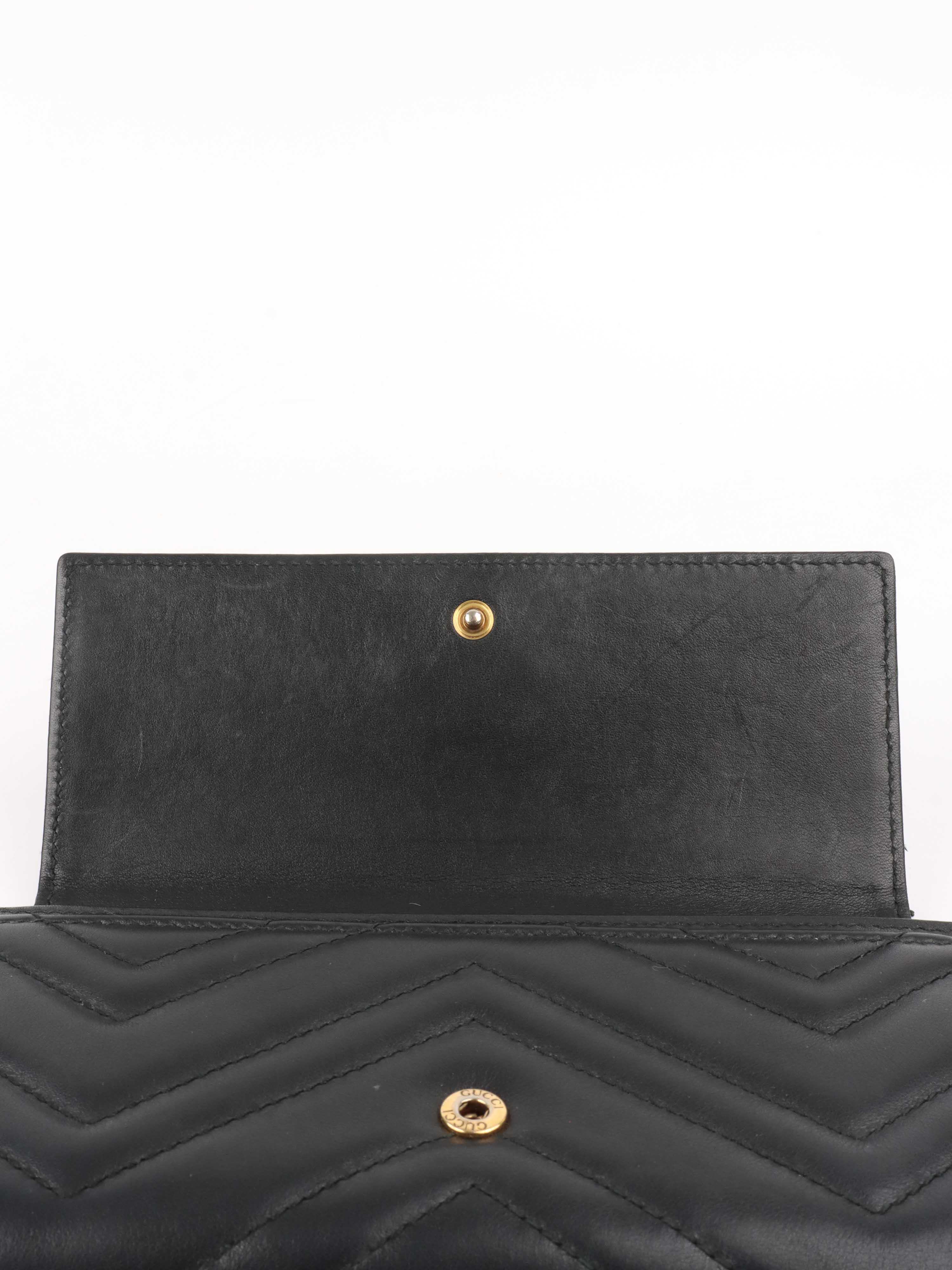 Gucci Marmont Quilted Leather Long Wallet