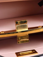 Fendi Peekaboo ISeeU Petite Pale Pink Padded Nappa Leather Bag.