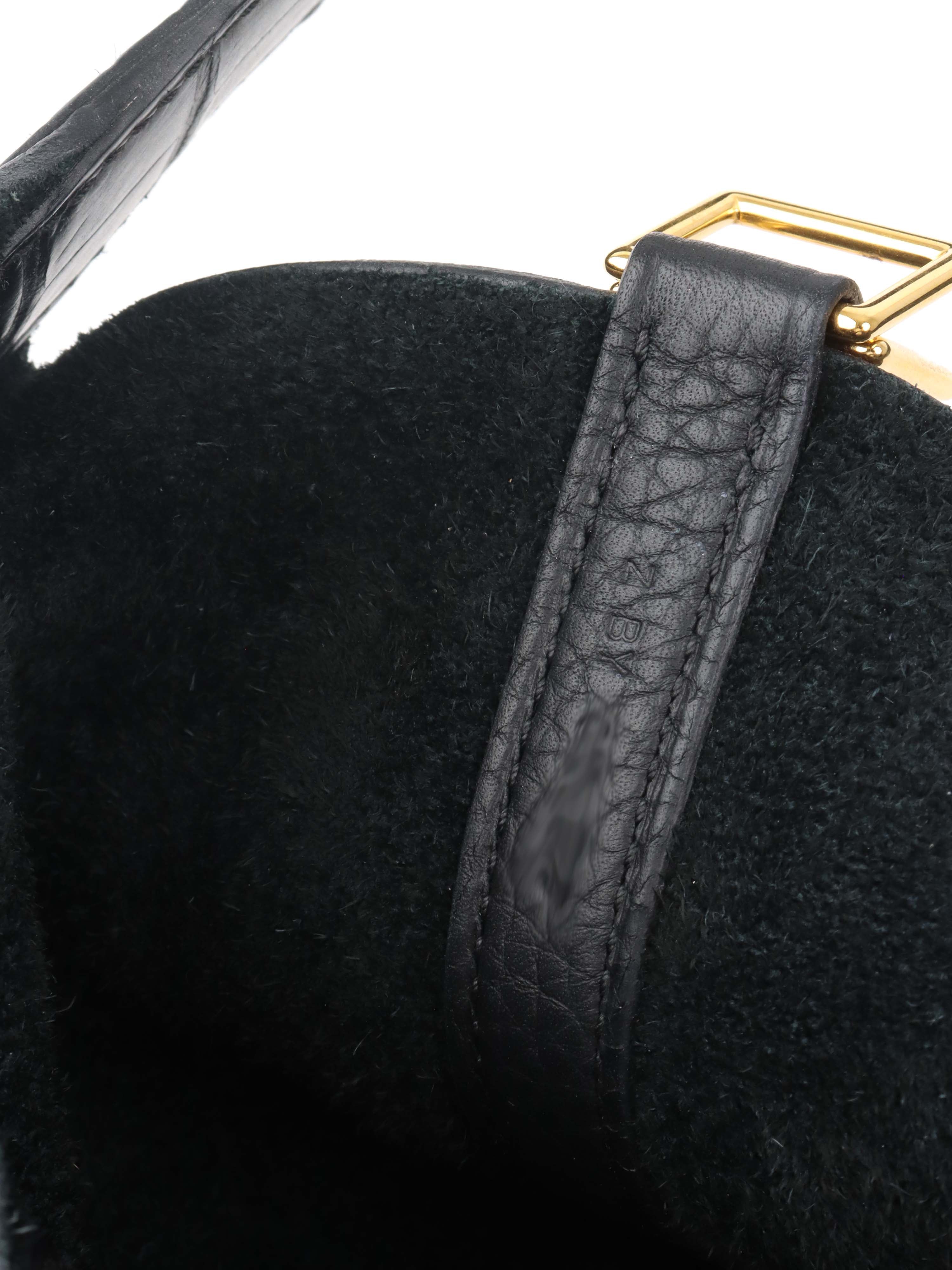 Hermes Picotin Lock 18 Touch Bag with Alligator Handle