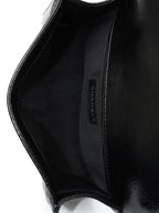 Chanel Black Crinkled Patent with Diamond Quilted Lock Medium Boy Bag
