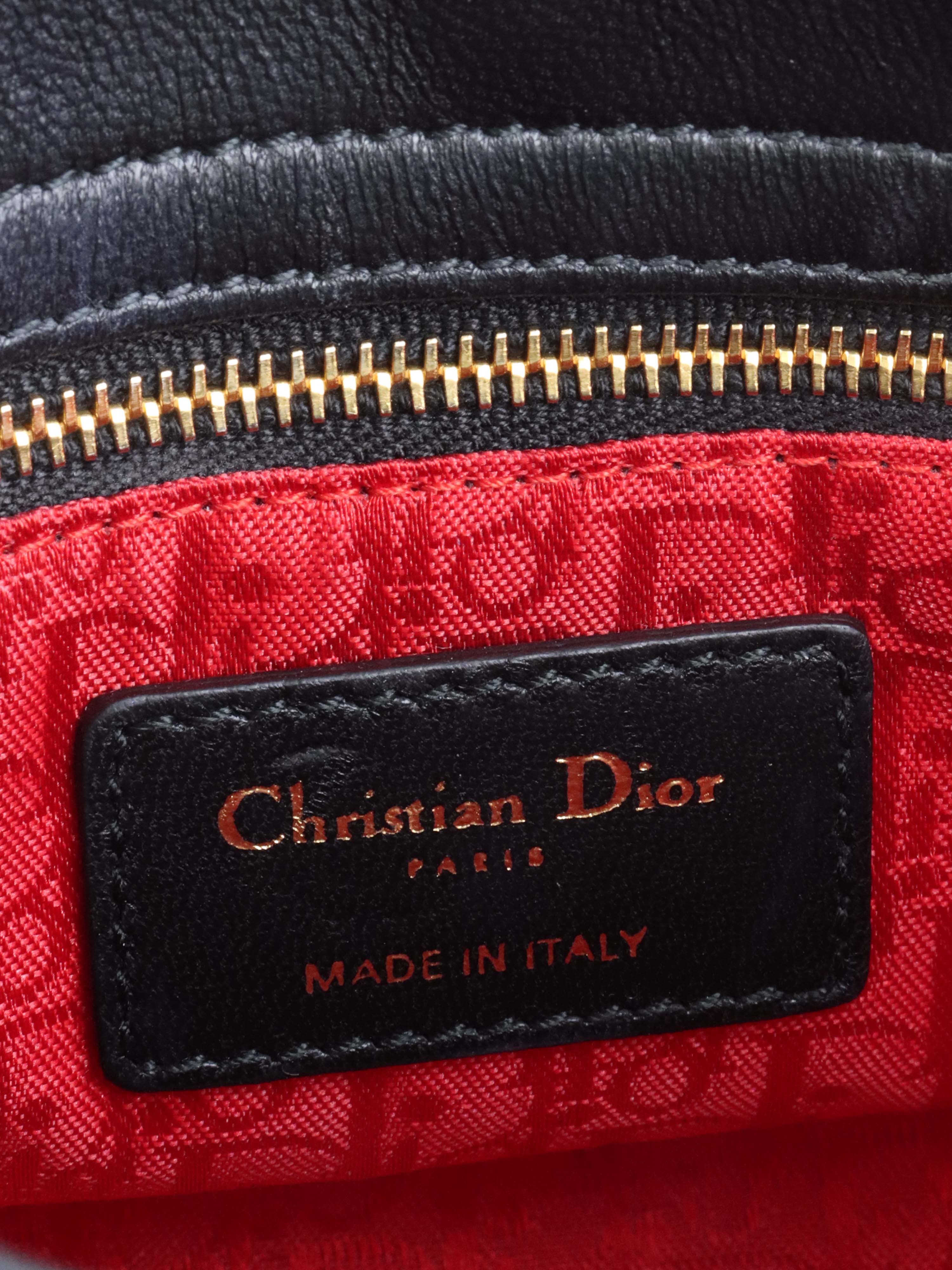 Dior Black Mini Lady Dior Bag.