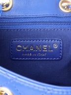 Chanel Blue Egyptian Amulet Drawstring Bucket Bag