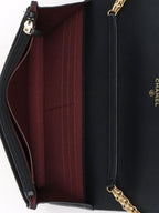 Chanel Black Aged Calfskin 2.55 Wallet On Chain