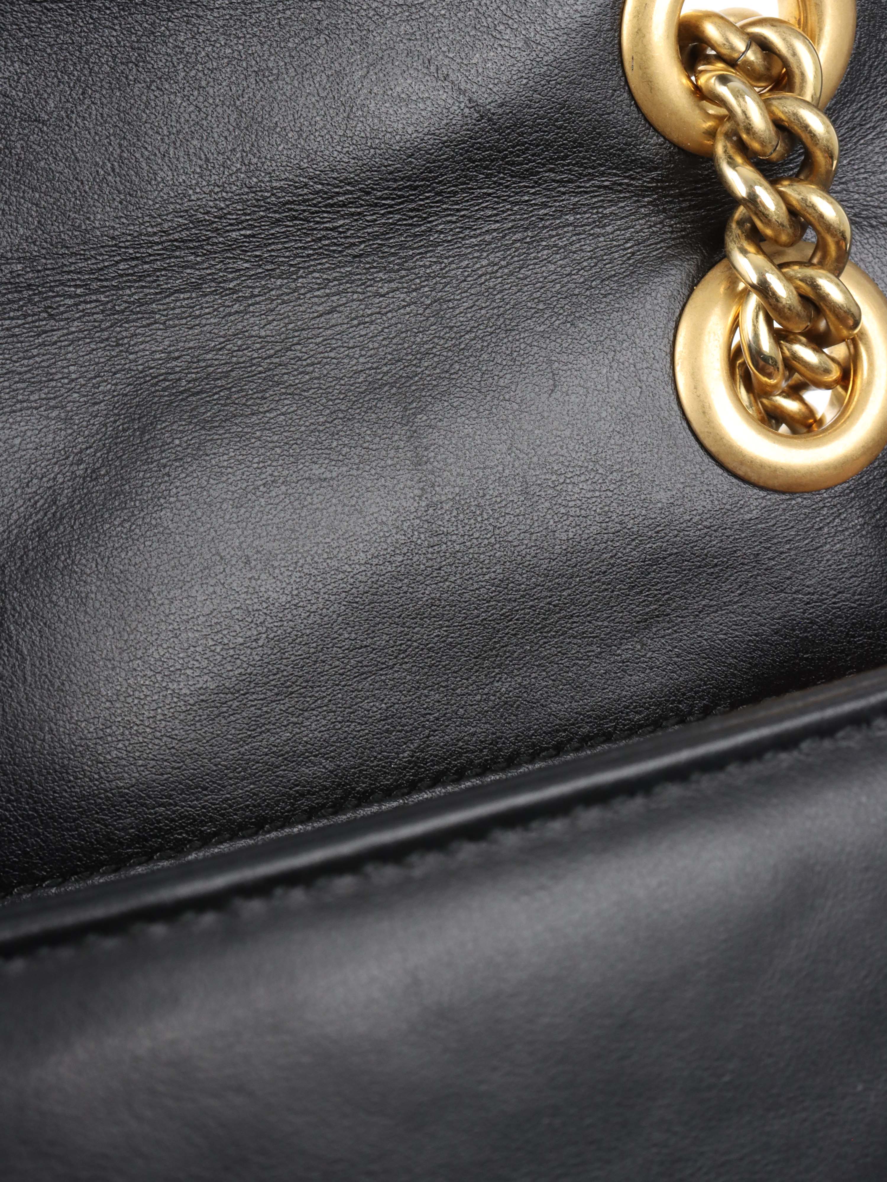 Gucci Black Small Marmont Shoulder Bag.