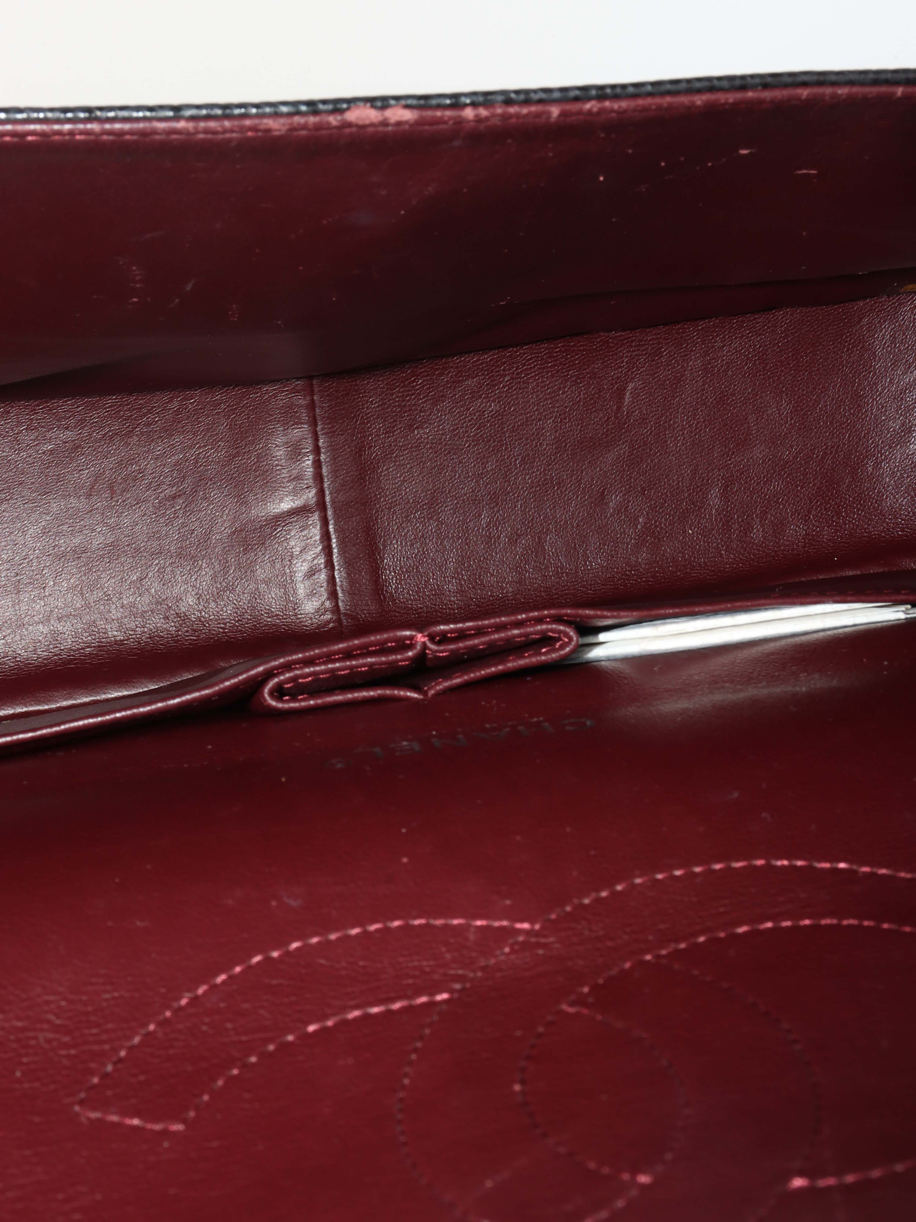 Chanel Black Caviar Maxi Double Classic Flap SHW.