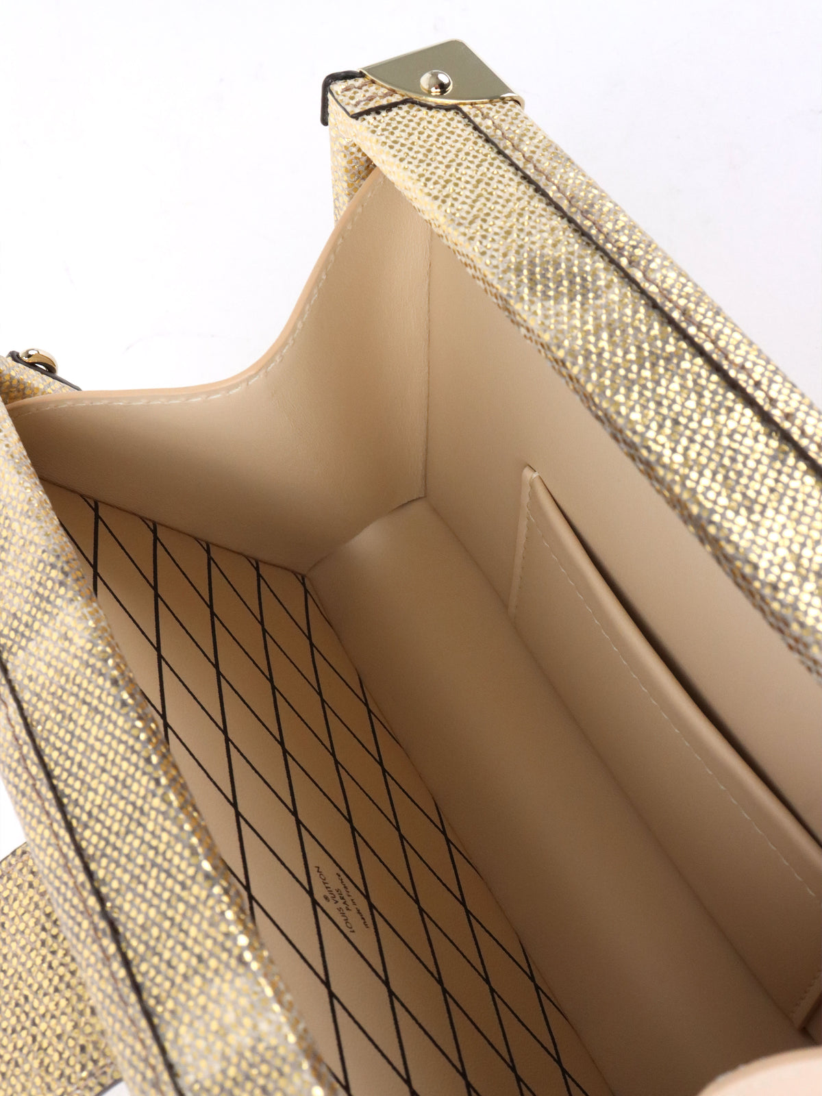Louis Vuitton Metallic Gold Lizard Petite Malle