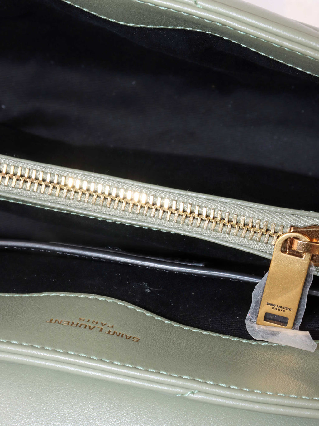 Saint Laurent Light Sage Small Loulou Bag.