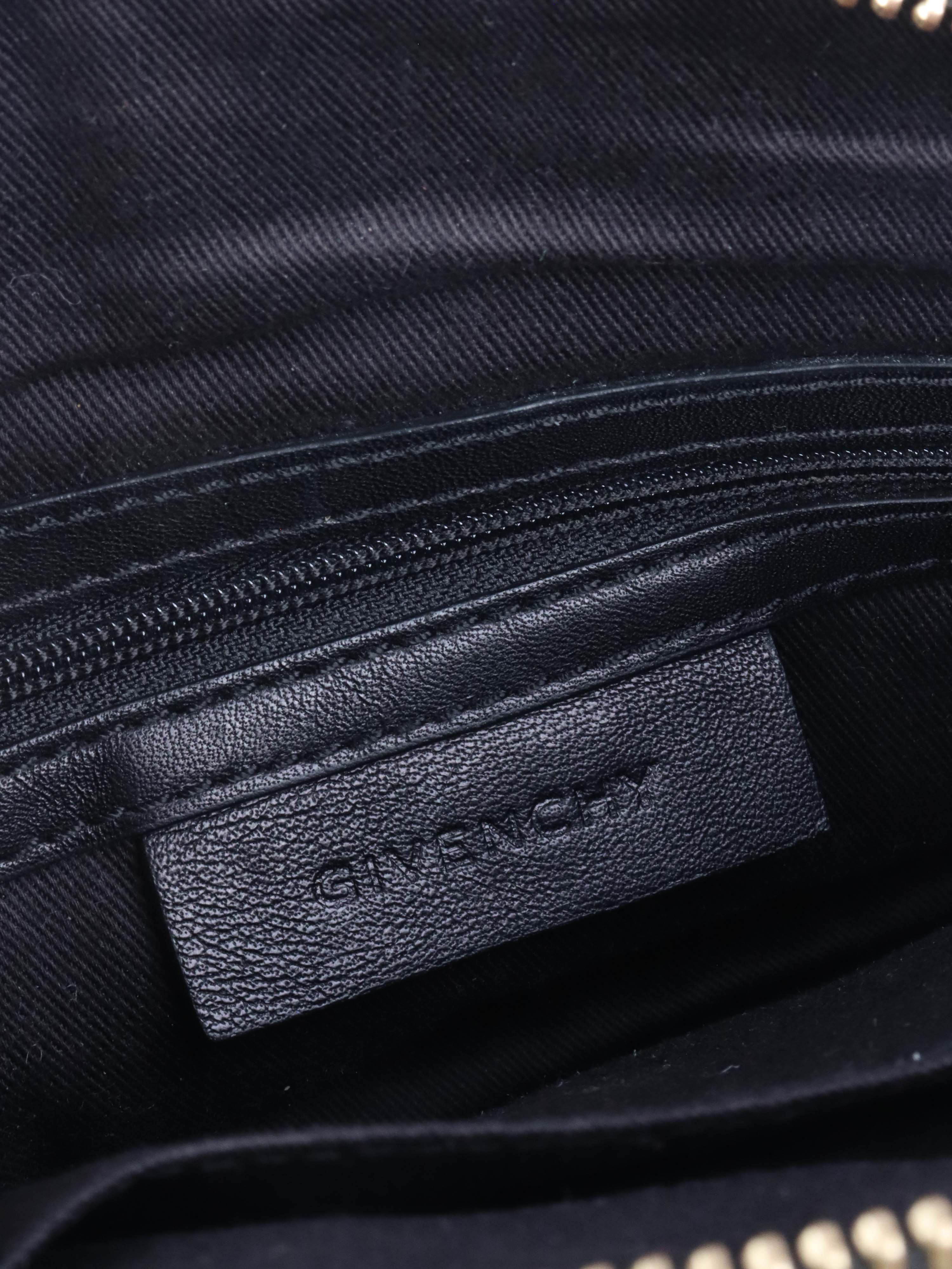 Givenchy Vintage Black Leather Crossbody Bag.