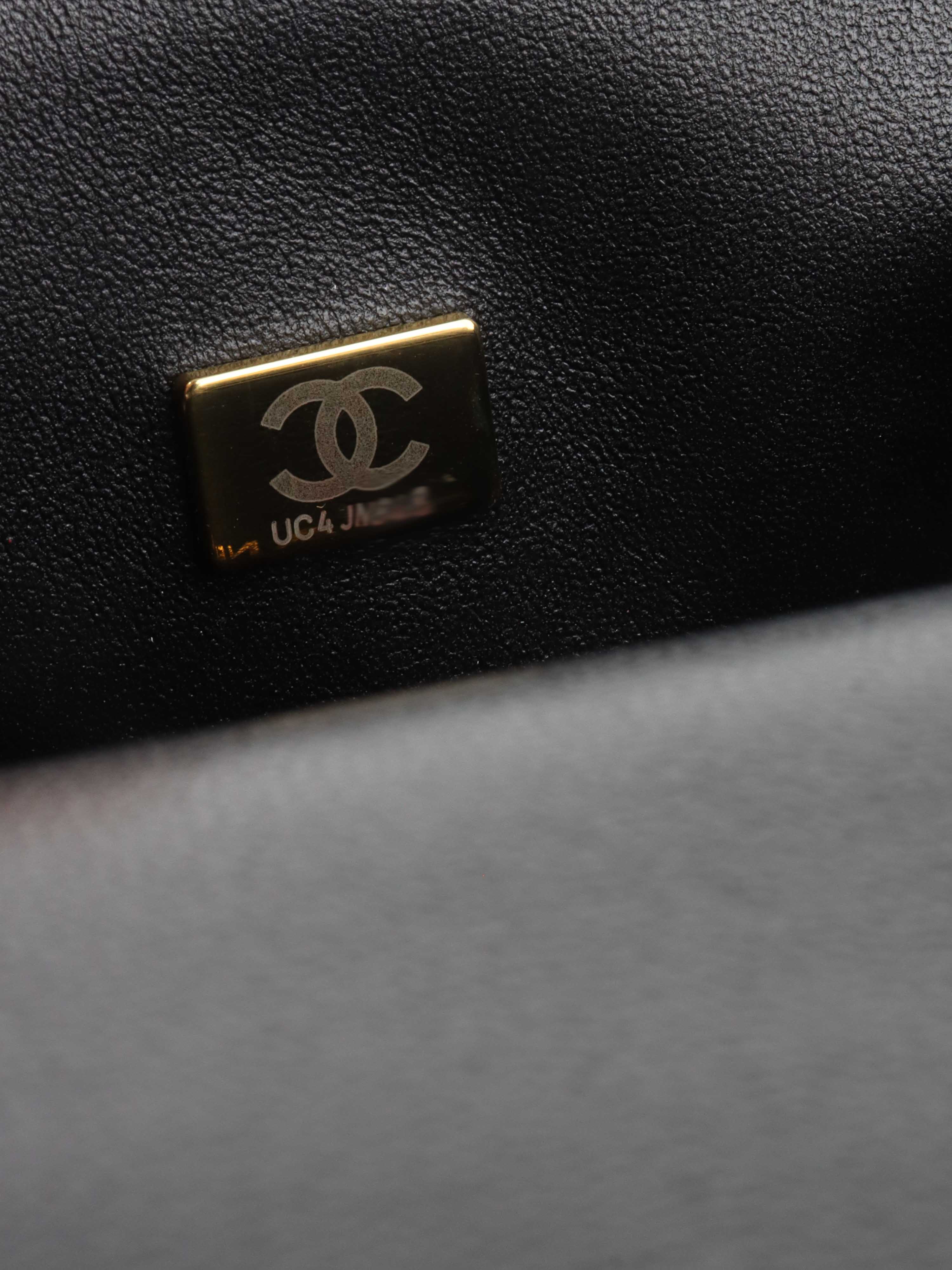 Chanel Black Mini Boy Bag in Calfskin LGHW.