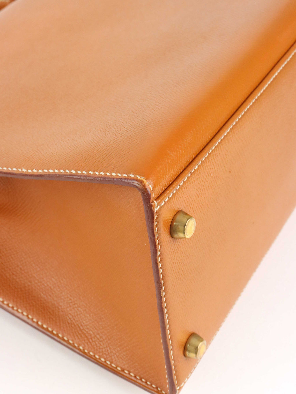 Hermes Vintage Kelly 32  Gold Courchevel GHW Circle W