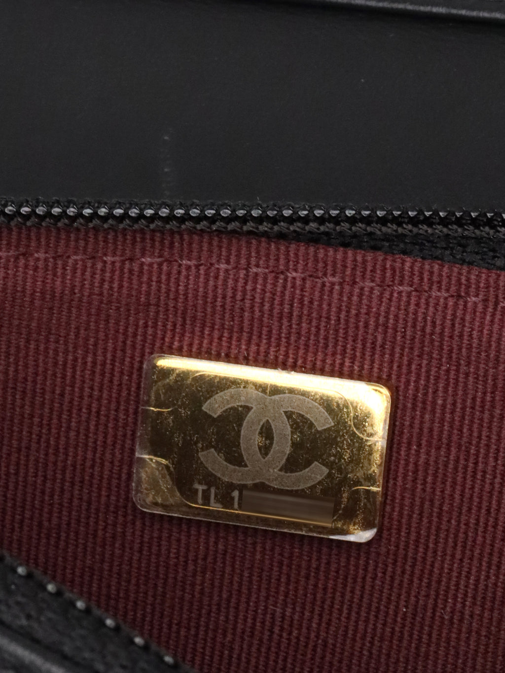 Chanel Black Aged Calfskin 2.55 Wallet On Chain