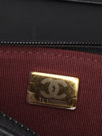Chanel Black Aged Calfskin 2.55 Wallet On Chain
