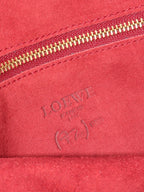 Loewe Amazona 36 Brown/beige with Green Top Handle.
