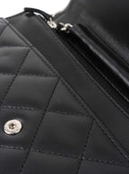Chanel Black Lambskin Wallet on Chain SHW.