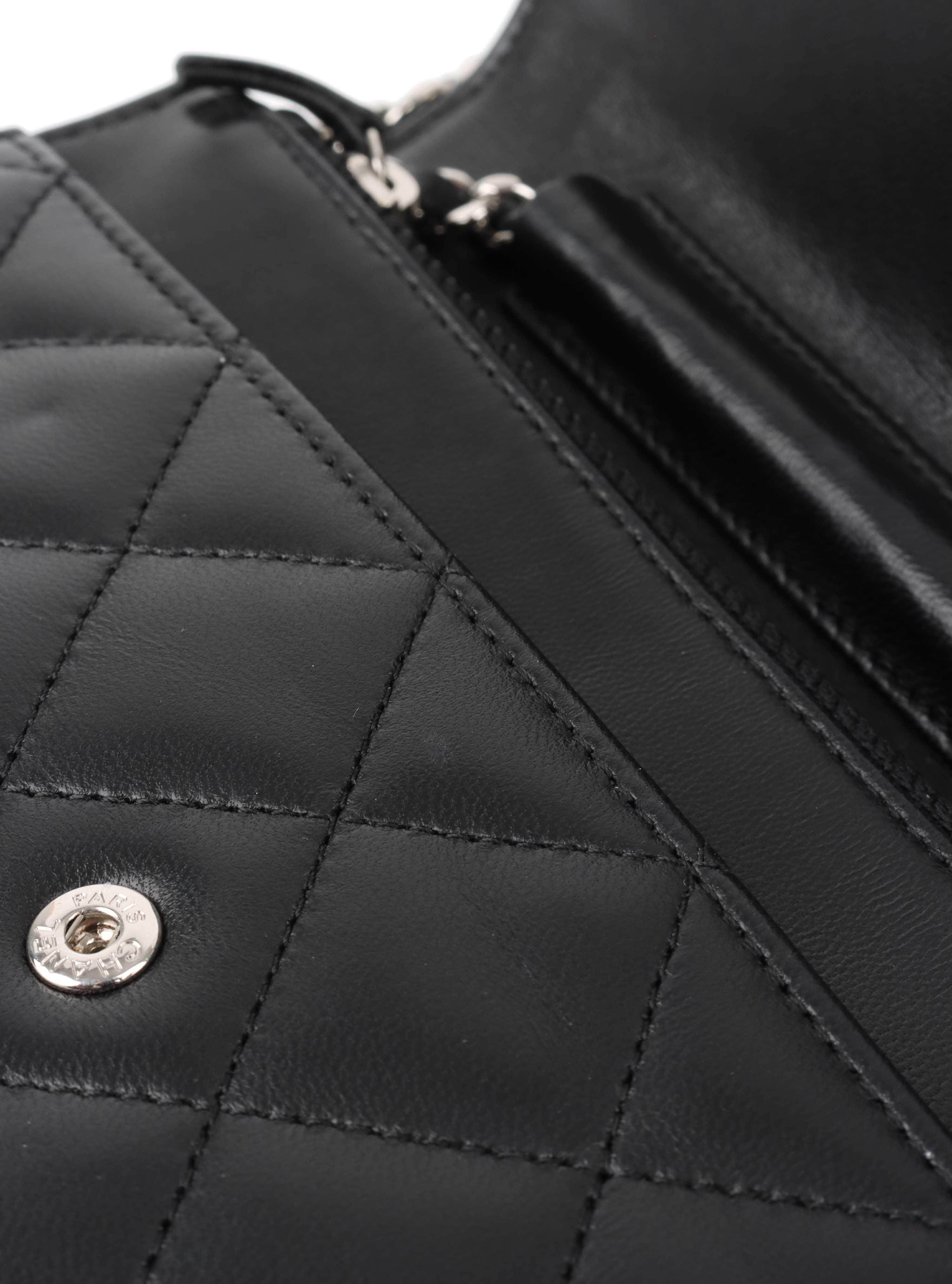 Chanel Black Lambskin Wallet on Chain SHW.