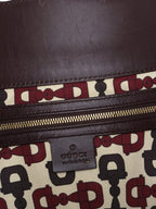 Gucci Vintage Medium Burgundy Guccissima Punch Top Handle Tote