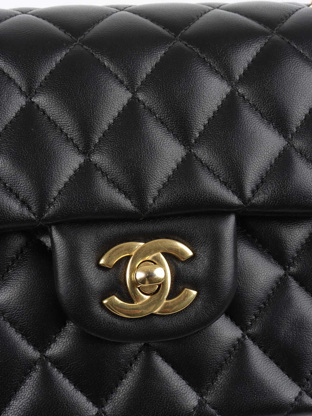 Chanel Small Black Lambskin Classic Flap.