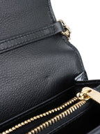 Dior Black Patent Leather 30 Montaigne Chain Clutch.