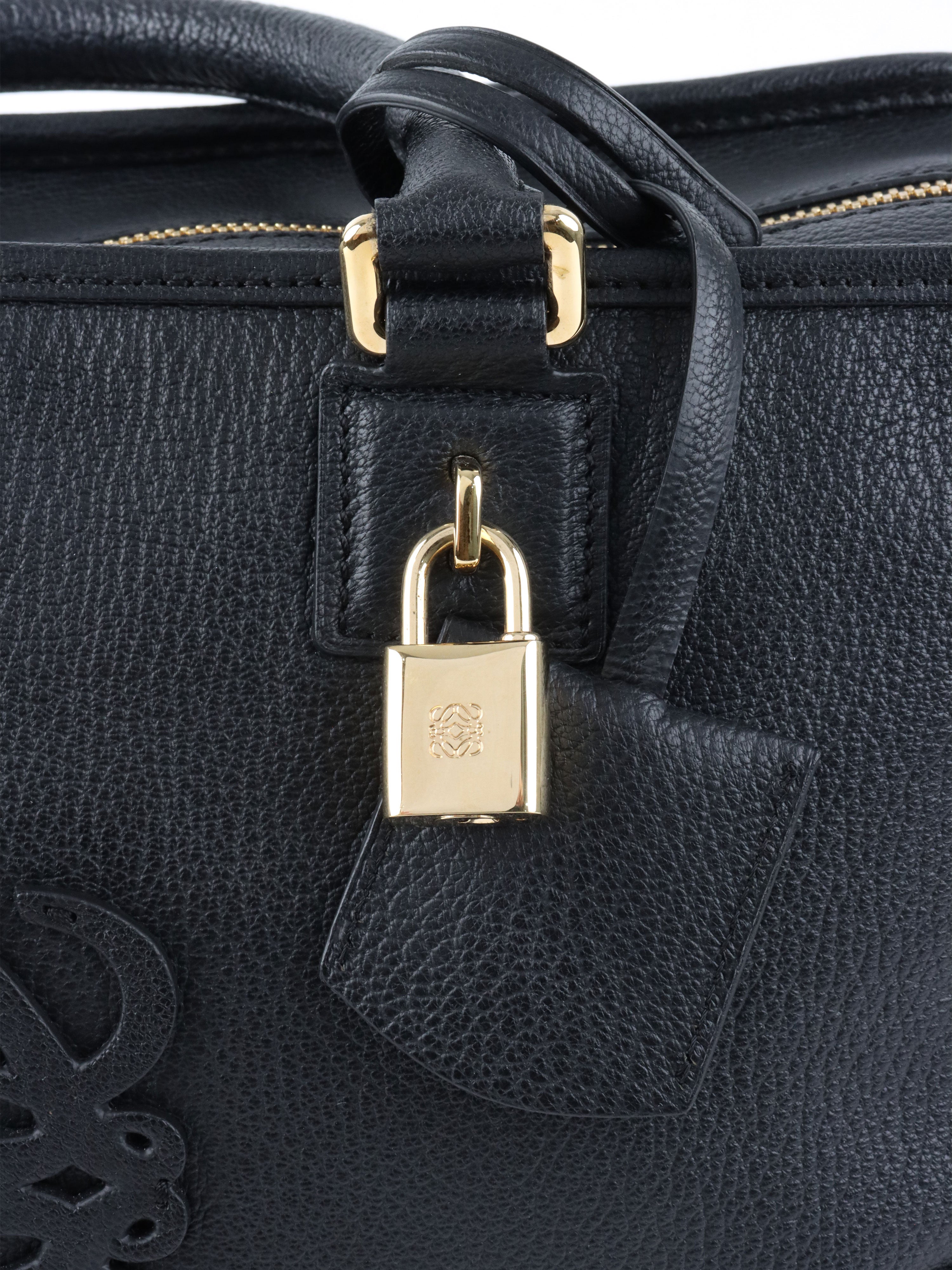 Loewe Black Amazona 36 Leather Handbag.