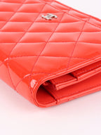 Chanel Red Patent Wallet on Chain SHW