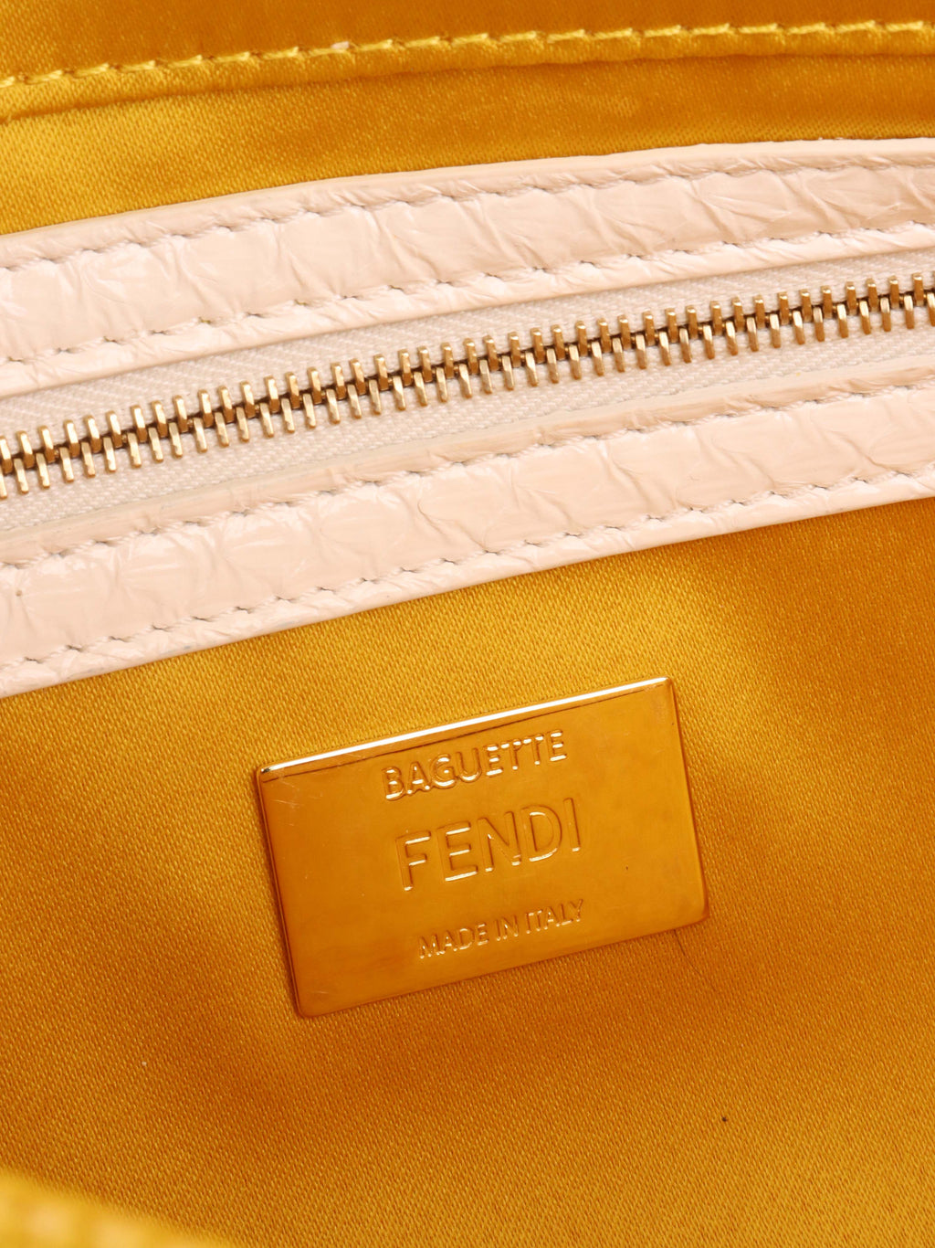 Fendi Yellow Sequin Baguette Shoulder Bag.