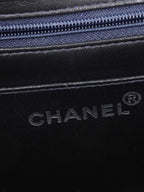 Chanel Vintage Navy Velvet Classic Flap Backpack.