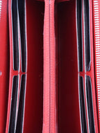 Chanel Red Caviar Zip Around Wallet.