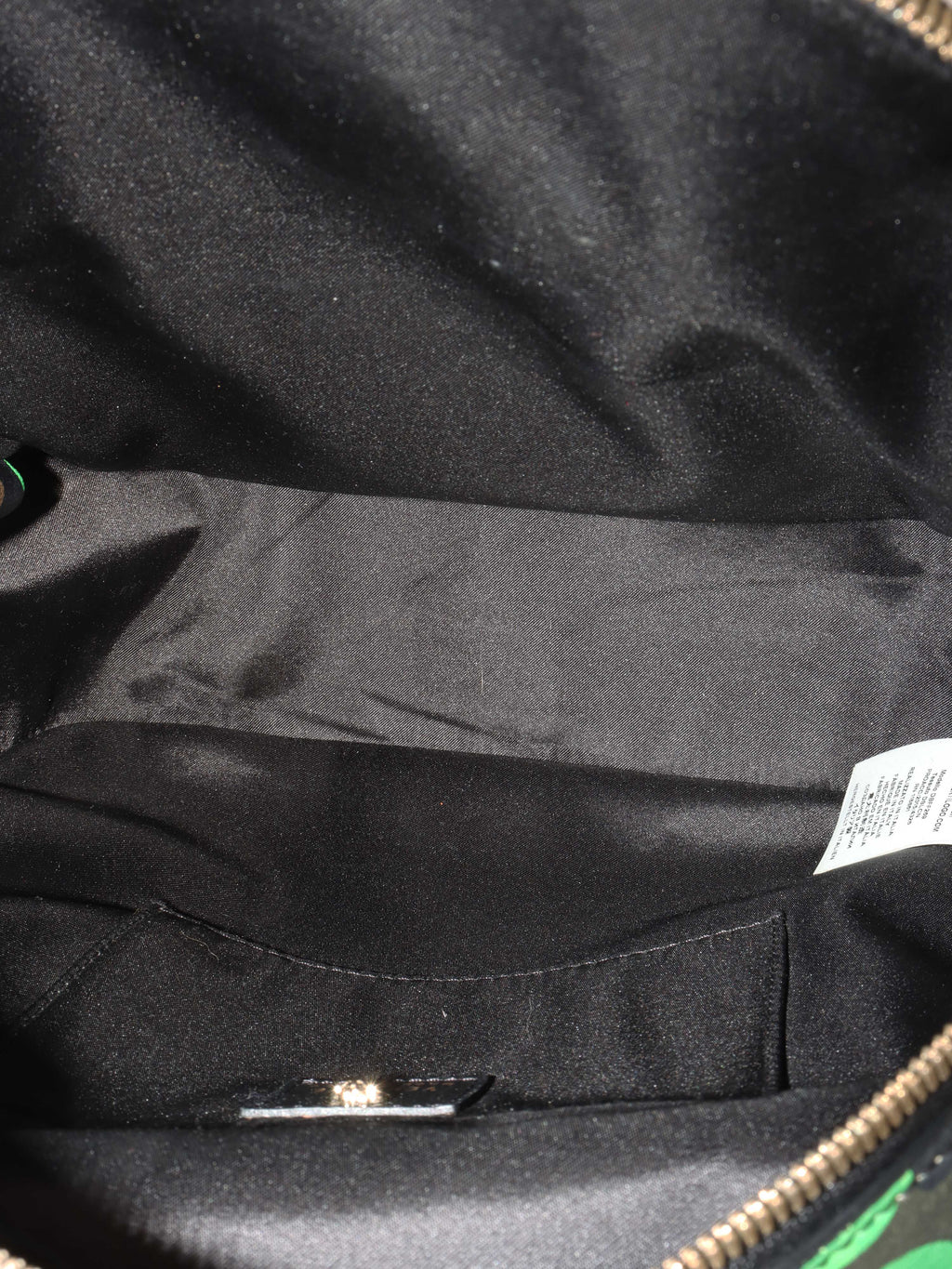 Versace Black and Green Medusa Backpack.