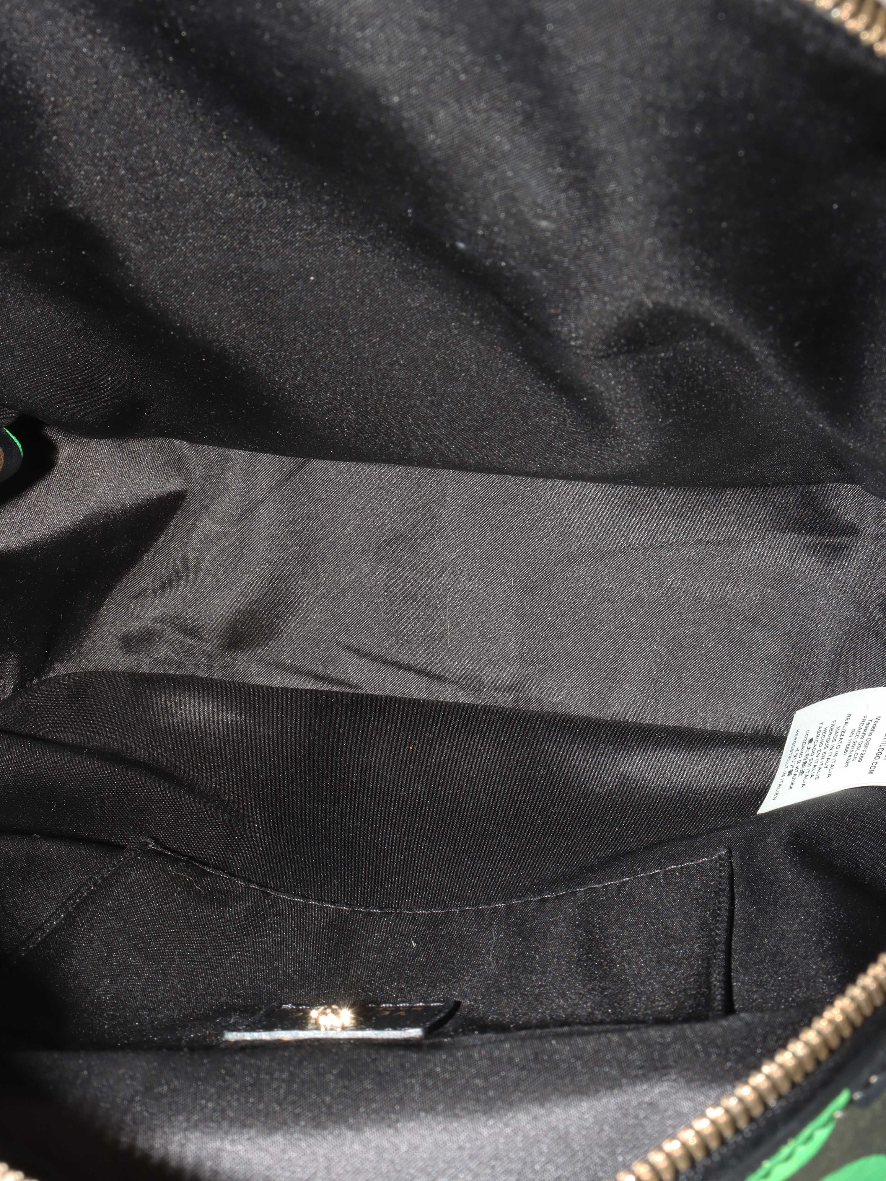 Versace Black and Green Medusa Backpack.