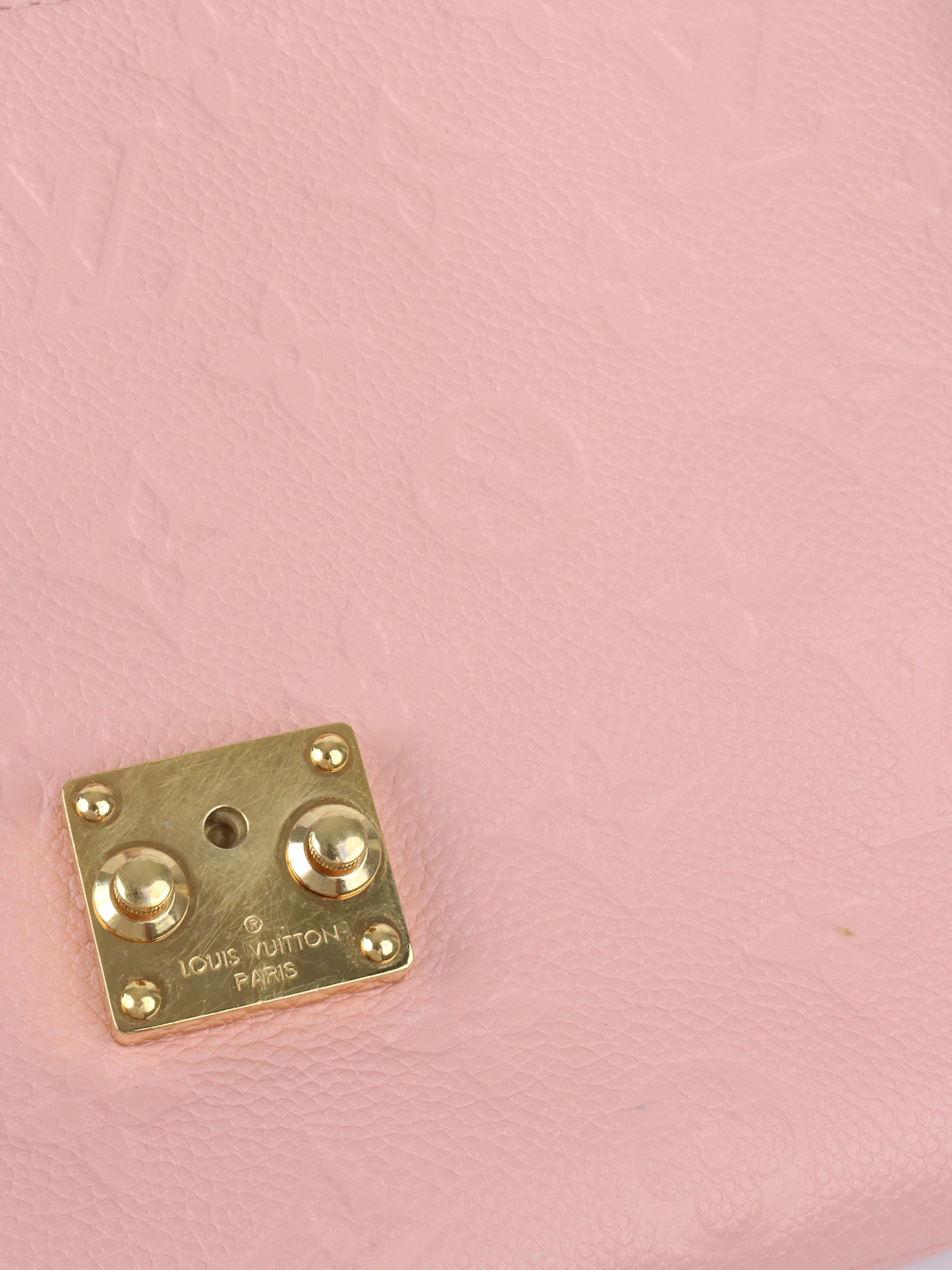 Louis Vuitton Pink Monogram Empreinte Leather Metis
