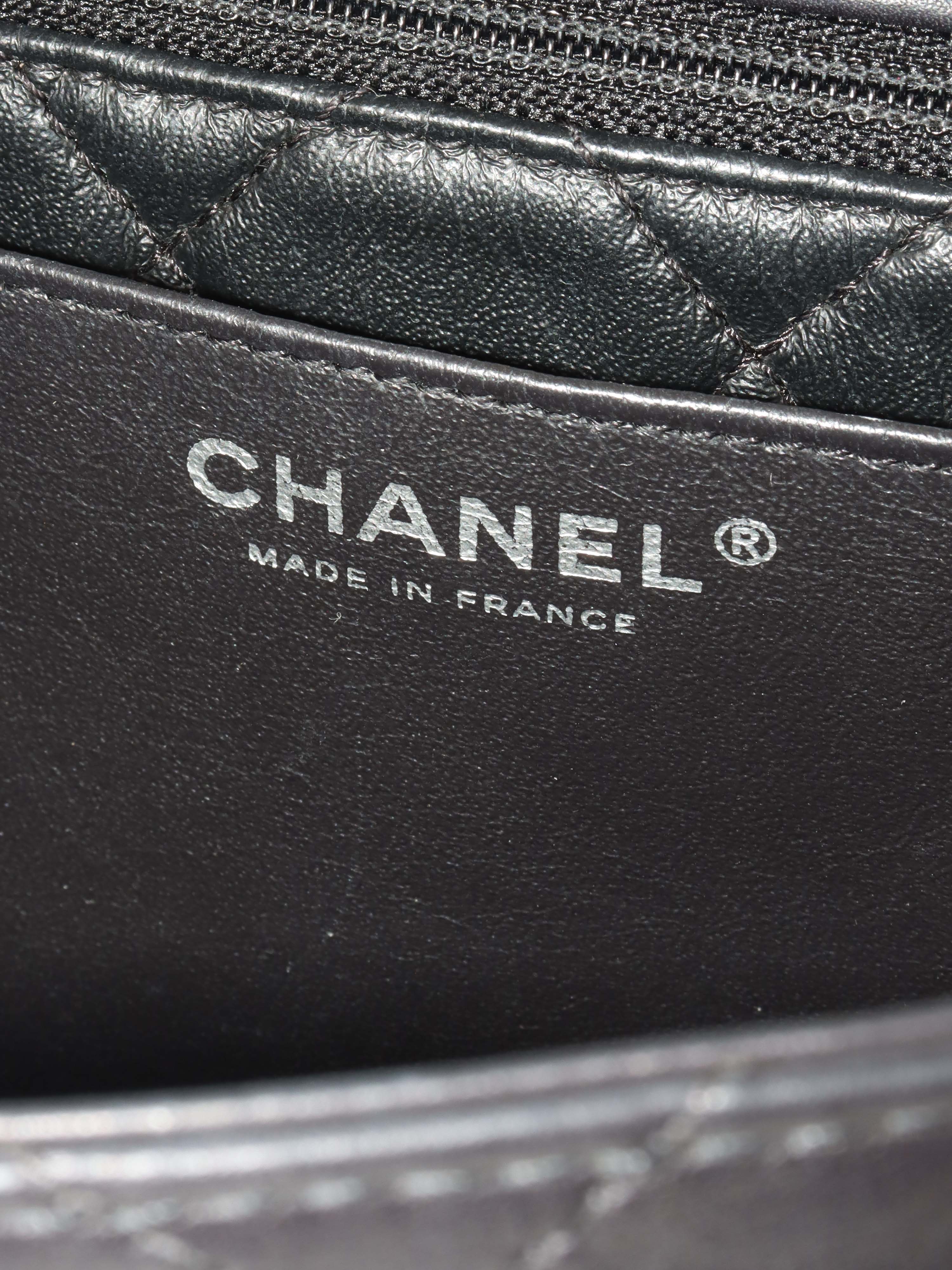 Chanel Black Lambskin 2016 Two - Way Bag SHW.