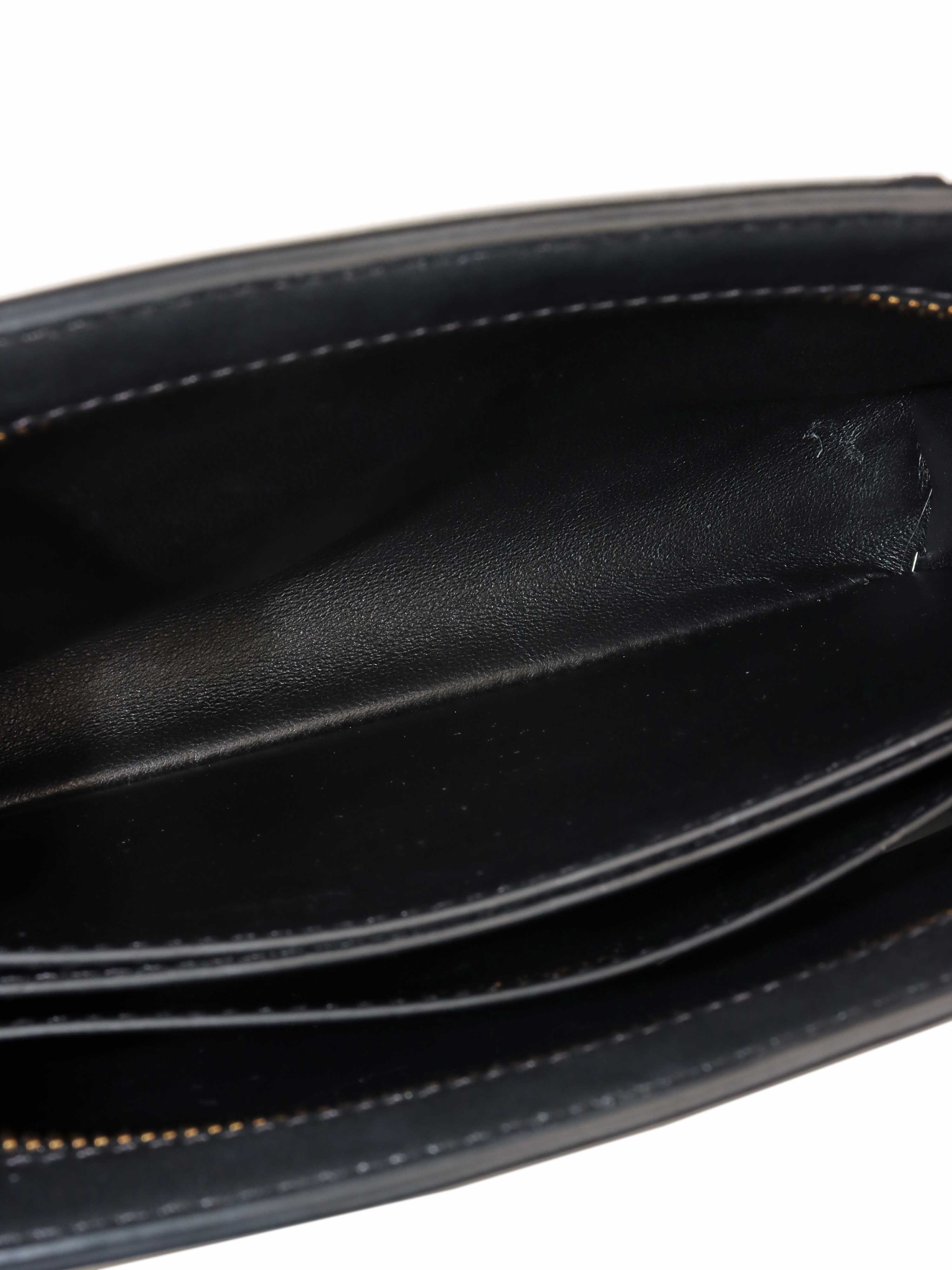 Versace Black Virtus Chain Shoulder Bag.