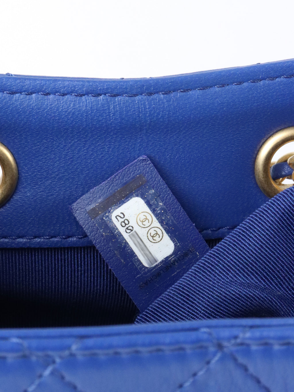 Chanel Blue Egyptian Amulet Drawstring Bucket Bag