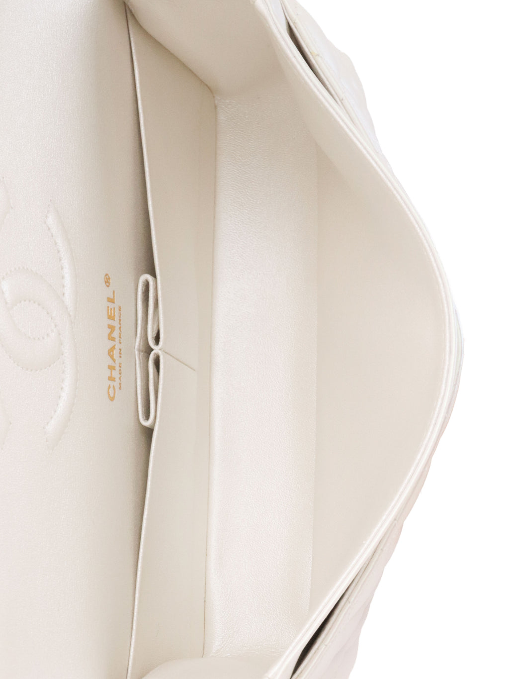 Chanel Ivory Irridecent Medium Classic Flap LGHW