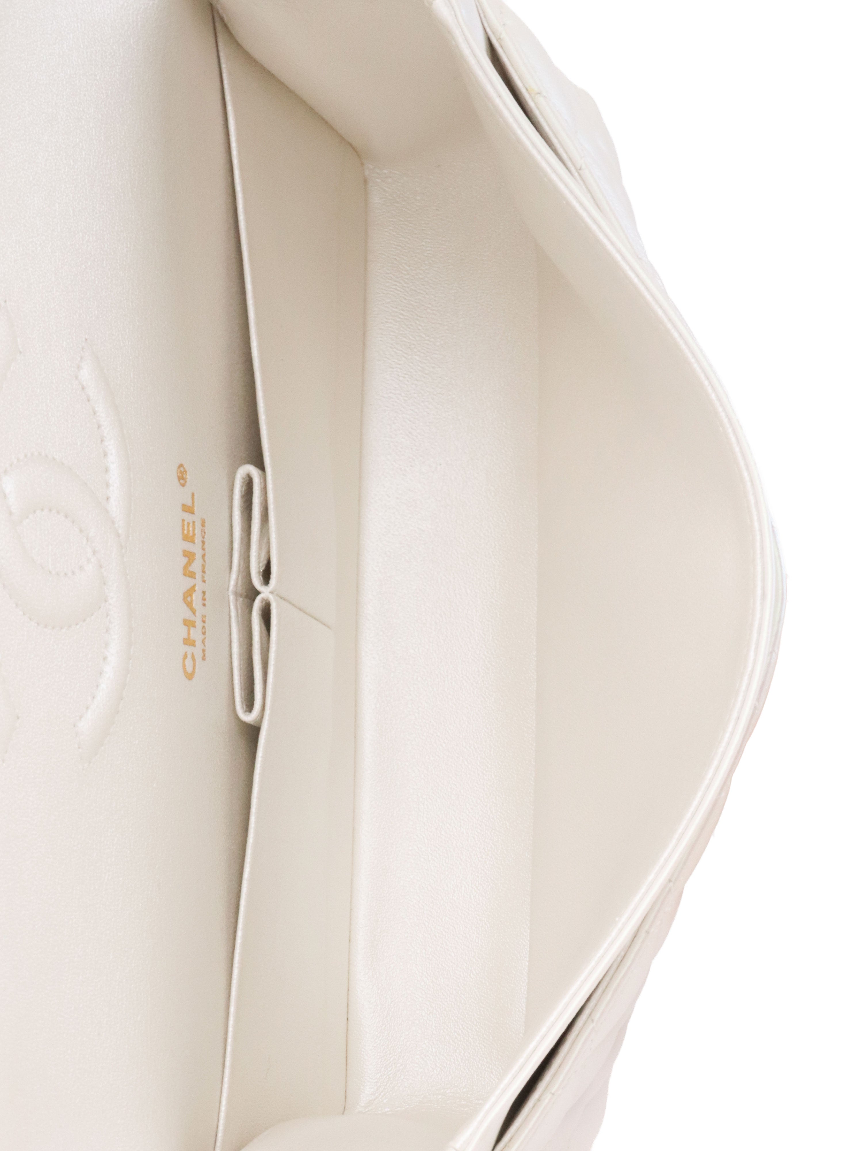Chanel Ivory Irridecent Medium Classic Flap LGHW