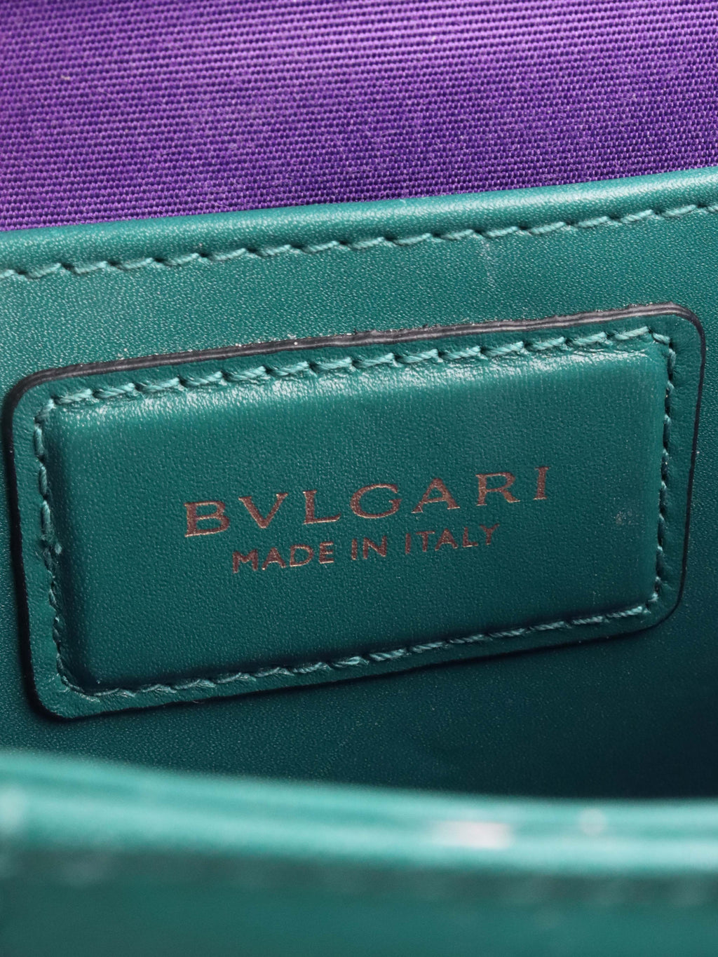 Bvlgari Serpenti Green Forever Chain Bag.