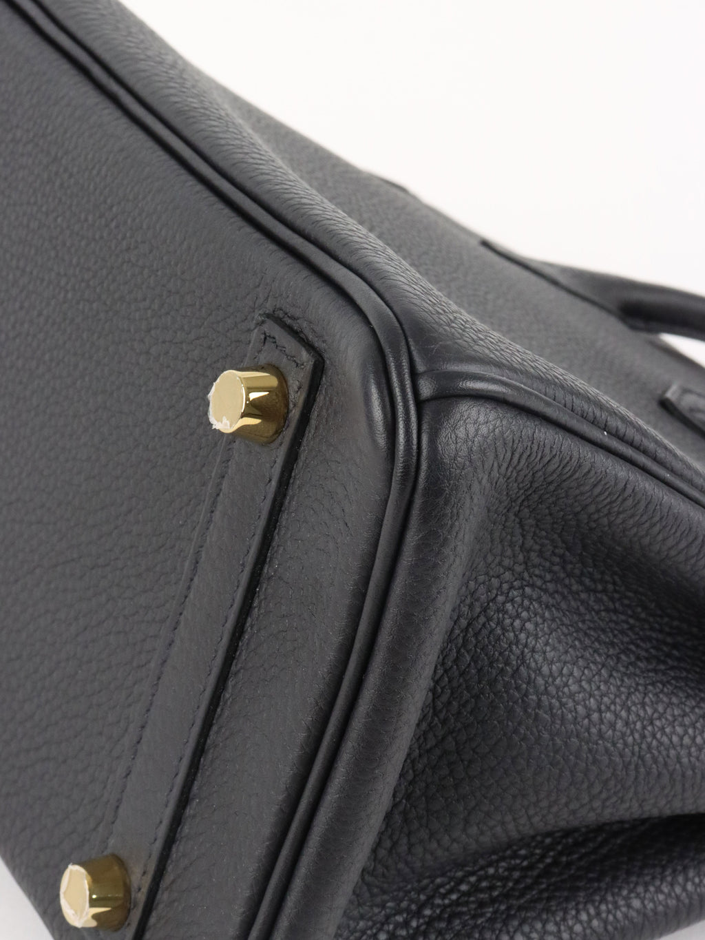 Hermes Noir Birkin 25 Togo Leather GHW Stamp Y