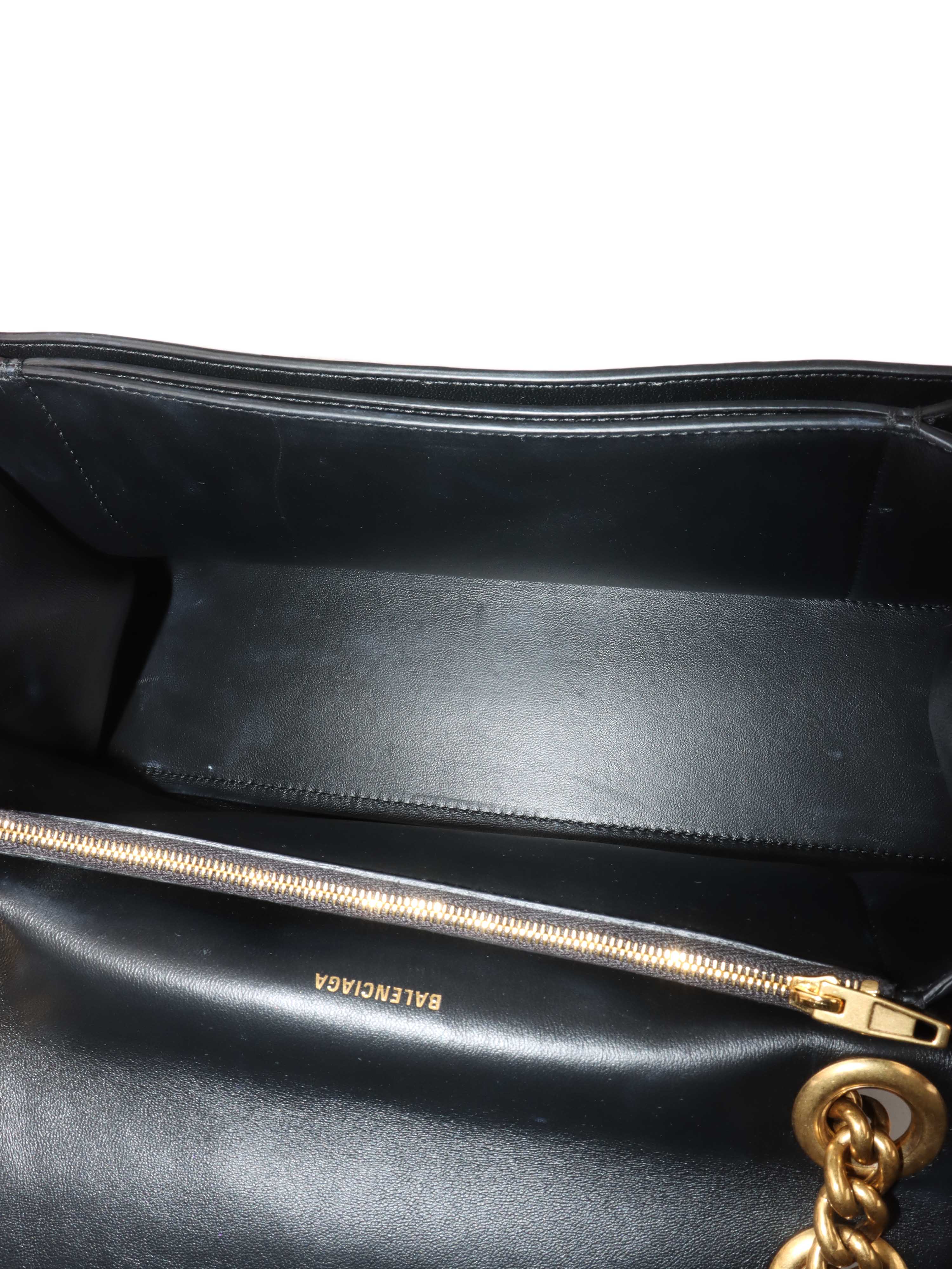 Balenciaga Medium Crush Chain Strap Shoulder Bag.