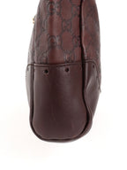 Gucci Vintage Medium Burgundy Guccissima Punch Top Handle Tote