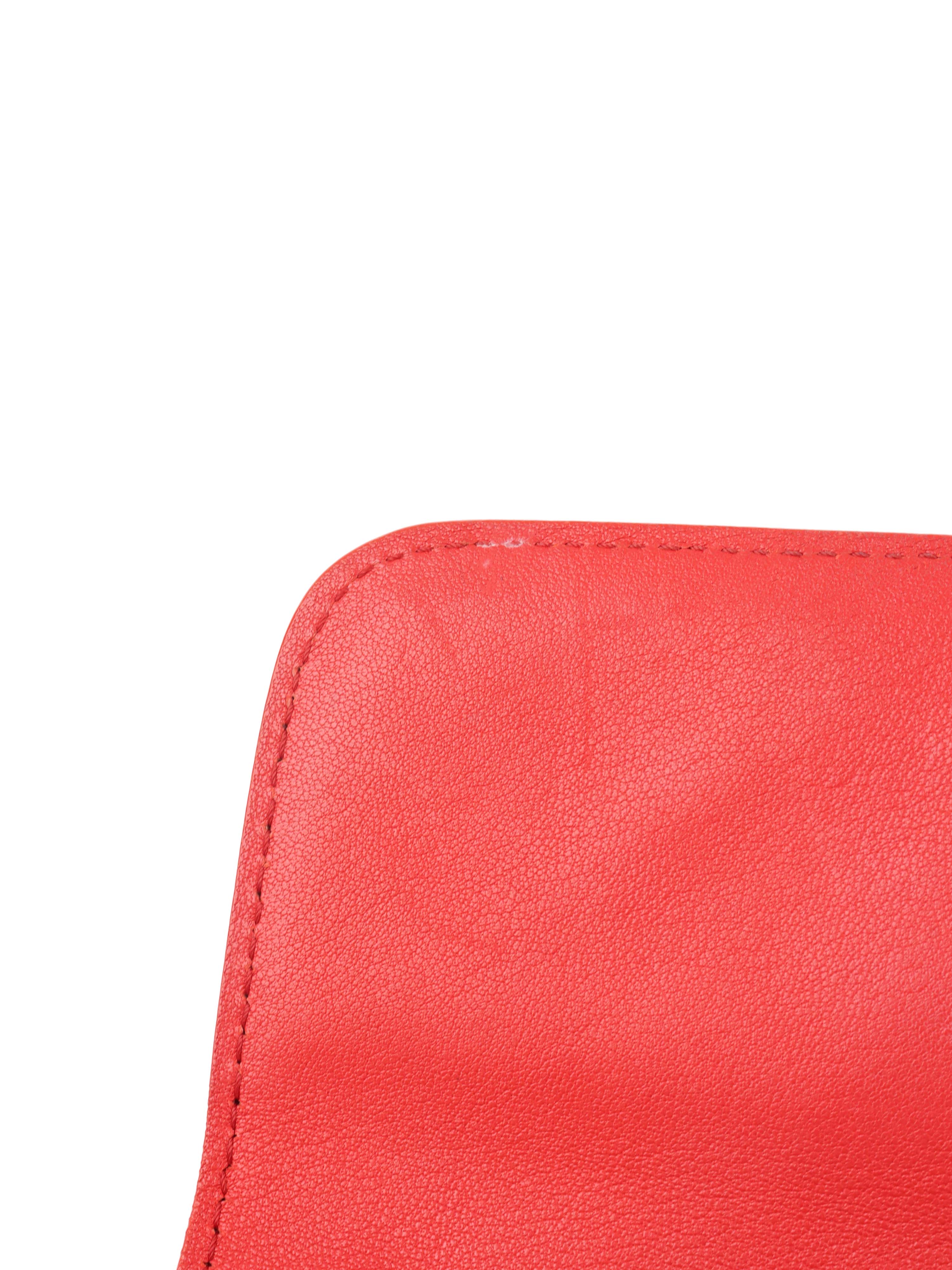 Chanel Red Quilted Two-tone CC Flap Bag