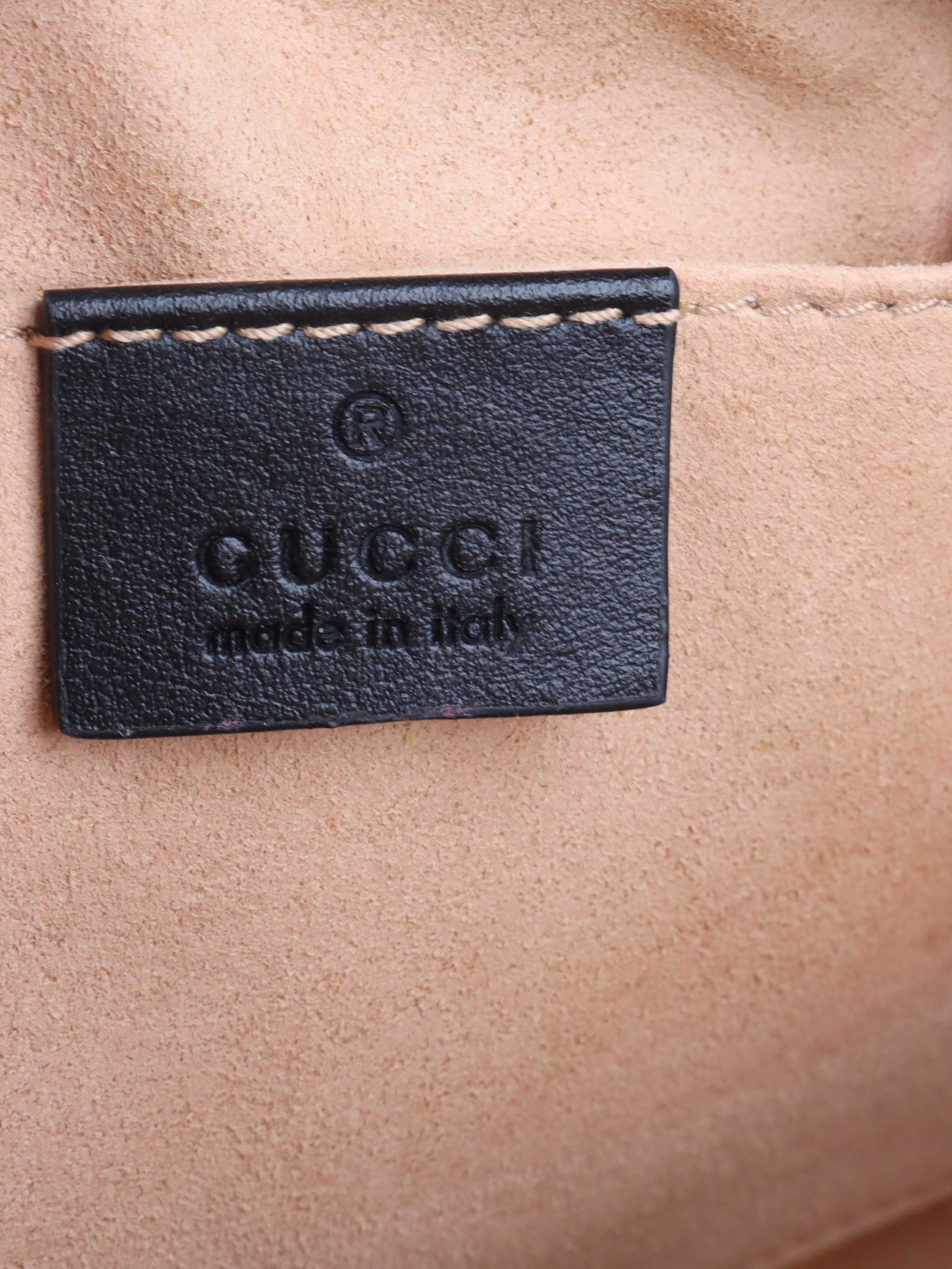 Gucci Small Black Marmont Camera Bag.