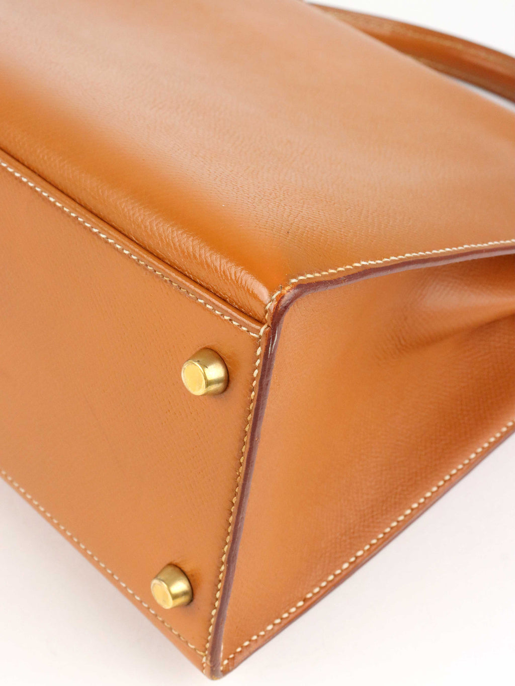 Hermes Vintage Kelly 32  Gold Courchevel GHW Circle W