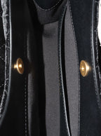Chanel Black Small Quilted Velvet Wavy CC Hobo Bag.