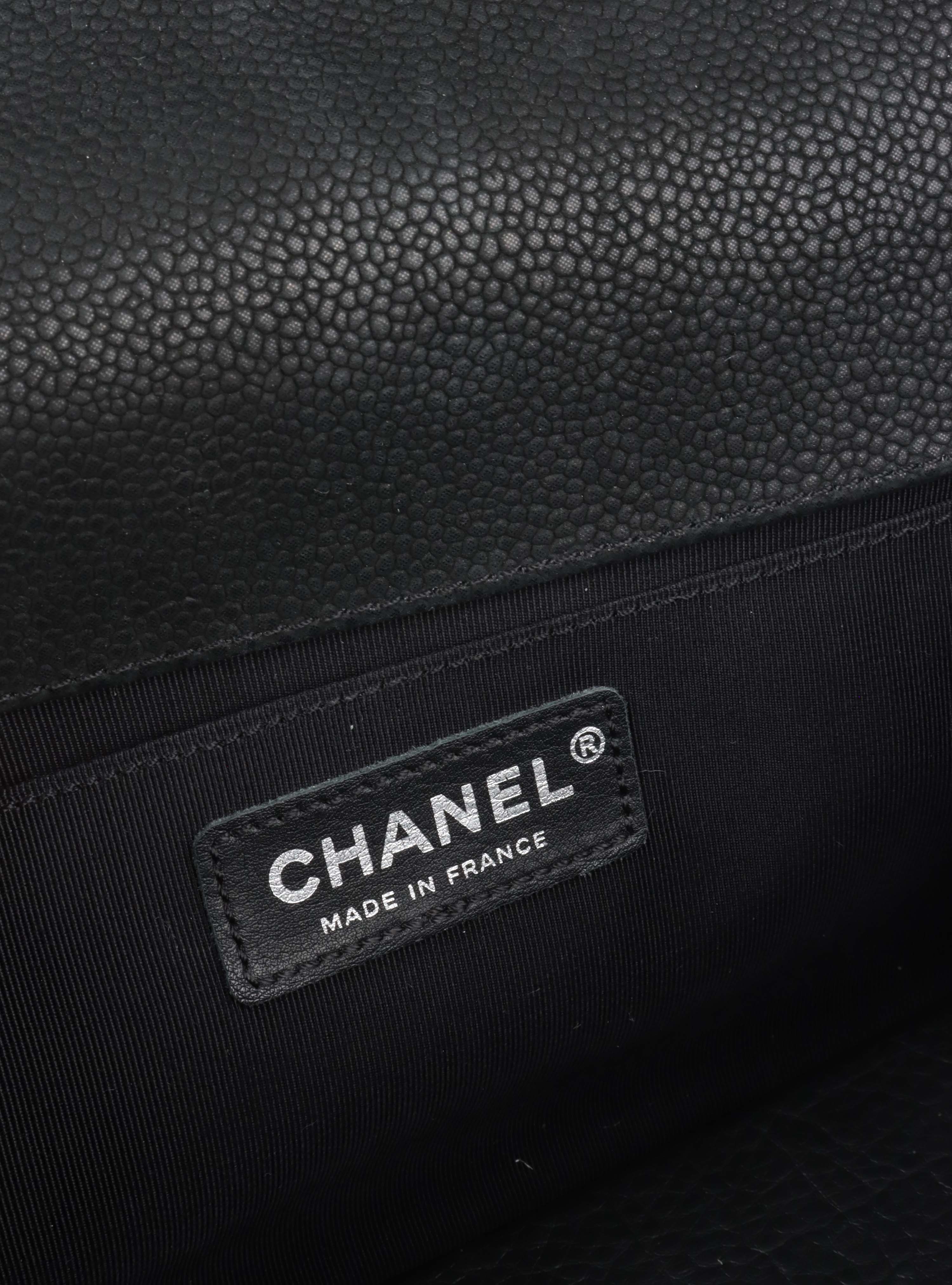 Chanel Black Medium Soft Caviar Boy Bag SHW.