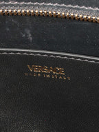 Versace Black Virtus Chain Shoulder Bag.